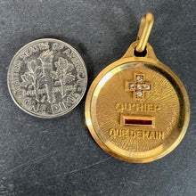 Load image into Gallery viewer, Augis French Plus Hier Ruby Diamond 18K Yellow Gold Love Charm Pendant