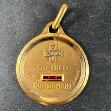 Load image into Gallery viewer, Augis French Plus Hier Ruby Diamond 18K Yellow Gold Love Charm Pendant
