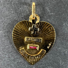 Load image into Gallery viewer, Augis More Than Yesterday Heart 18K Yellow White Gold Synthetic Ruby Love Pendant