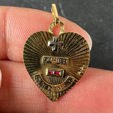 Load image into Gallery viewer, Augis More Than Yesterday Heart 18K Yellow White Gold Synthetic Ruby Love Pendant