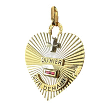 Load image into Gallery viewer, Augis More Than Yesterday Heart 18K Yellow White Gold Synthetic Ruby Love Pendant