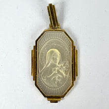 Load image into Gallery viewer, French St Therese Mother of Pearl 18K Yellow Gold Charm Pendant