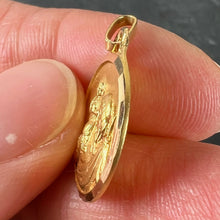 Load image into Gallery viewer, Vintage French St Christopher 18K Yellow Gold Religious Medal Pendant