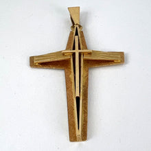 Load image into Gallery viewer, French 18K Yellow Gold Cross Pendant