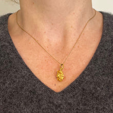 Load image into Gallery viewer, Natural Yellow Gold Nugget 18K Charm Pendant