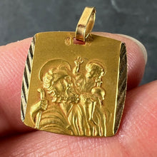 Load image into Gallery viewer, French 18K Yellow Gold Saint Christopher Religious Charm Pendant