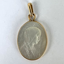 Load image into Gallery viewer, French Virgin Mary Mother of Pearl 18K Yellow Gold Charm Pendant
