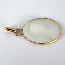 Load image into Gallery viewer, French Virgin Mary Mother of Pearl 18K Yellow Gold Charm Pendant