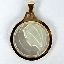 Load image into Gallery viewer, French Virgin Mary Mother of Pearl 18K Yellow Gold Charm Pendant
