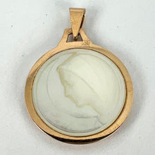 Load image into Gallery viewer, French Virgin Mary Mother of Pearl 18K Yellow Gold Charm Pendant