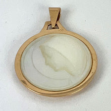 Load image into Gallery viewer, French Virgin Mary Mother of Pearl 18K Yellow Gold Charm Pendant