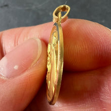 Load image into Gallery viewer, Vintage French 18K Yellow Gold Saint Christopher Religious Charm Pendant