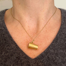 Load image into Gallery viewer, Antique French Pill Box or Miniature Etui 18K Yellow Gold Charm Pendant