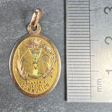 Load image into Gallery viewer, French First Communion 18K Rose Yellow Gold Medal Pendant