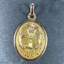 Load image into Gallery viewer, French First Communion 18K Rose Yellow Gold Medal Pendant