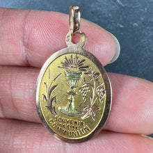 Load image into Gallery viewer, French First Communion 18K Rose Yellow Gold Medal Pendant