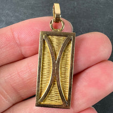 Load image into Gallery viewer, French 18K Yellow Gold Zodiac Pisces Symbol Charm Pendant