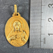 Load image into Gallery viewer, Perriat French Sacred Heart Madonna and Child 18K Yellow Gold Medal Pendant