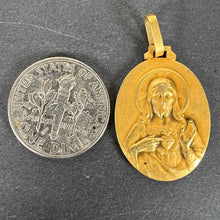 Load image into Gallery viewer, Perriat French Sacred Heart Madonna and Child 18K Yellow Gold Medal Pendant