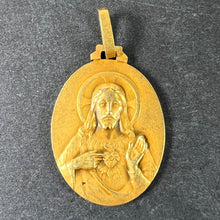 Load image into Gallery viewer, Perriat French Sacred Heart Madonna and Child 18K Yellow Gold Medal Pendant