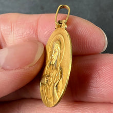Load image into Gallery viewer, Perriat French Sacred Heart Madonna and Child 18K Yellow Gold Medal Pendant