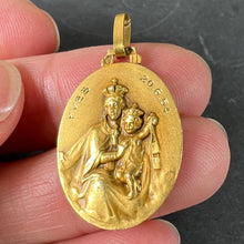 Load image into Gallery viewer, Perriat French Sacred Heart Madonna and Child 18K Yellow Gold Medal Pendant