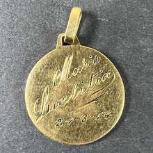 Load image into Gallery viewer, French Dropsy Virgin Mary 18K Yellow Gold Religious Medal Pendant