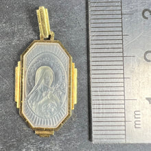 Load image into Gallery viewer, French St Therese Mother of Pearl 18K Yellow Gold Charm Pendant