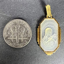 Load image into Gallery viewer, French St Therese Mother of Pearl 18K Yellow Gold Charm Pendant