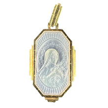 Load image into Gallery viewer, French St Therese Mother of Pearl 18K Yellow Gold Charm Pendant
