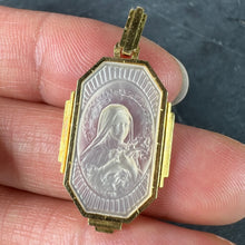Load image into Gallery viewer, French St Therese Mother of Pearl 18K Yellow Gold Charm Pendant