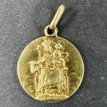 Load image into Gallery viewer, French Sacred Heart Madonna and Child 18K Yellow Gold Medal Pendant