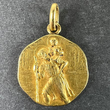 Load image into Gallery viewer, French Tricard Saint Christopher 18K Yellow Gold Charm Pendant Medal
