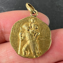 Load image into Gallery viewer, French Tricard Saint Christopher 18K Yellow Gold Charm Pendant Medal