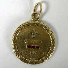 Load image into Gallery viewer, Augis French Plus Hier Ruby Diamond 18K Yellow Gold Love Charm Pendant
