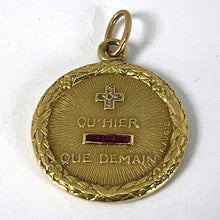 Load image into Gallery viewer, Augis French Plus Hier Ruby Diamond 18K Yellow Gold Love Charm Pendant