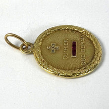 Load image into Gallery viewer, Augis French Plus Hier Ruby Diamond 18K Yellow Gold Love Charm Pendant