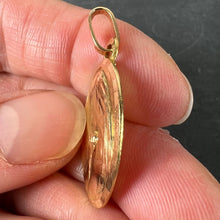 Load image into Gallery viewer, Monier Perriat French Virgin Mary Oval 18K Yellow Gold Pendant Medal