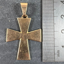 Load image into Gallery viewer, French 18K Rose Gold Tapered Arms Cross Pendant
