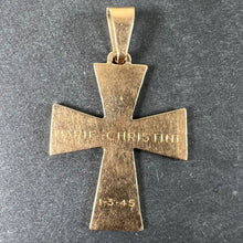 Load image into Gallery viewer, French 18K Rose Gold Tapered Arms Cross Pendant
