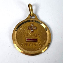 Load image into Gallery viewer, Augis French Plus Hier Ruby Diamond 18K Yellow Gold Love Charm Pendant
