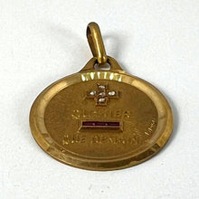 Load image into Gallery viewer, Augis French Plus Hier Ruby Diamond 18K Yellow Gold Love Charm Pendant