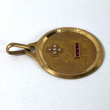 Load image into Gallery viewer, Augis French Plus Hier Ruby Diamond 18K Yellow Gold Love Charm Pendant