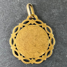 Load image into Gallery viewer, French Pageri Perroud Virgin Mary 18K Yellow Gold Framed Medal Pendant