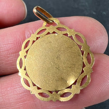 Load image into Gallery viewer, French Pageri Perroud Virgin Mary 18K Yellow Gold Framed Medal Pendant