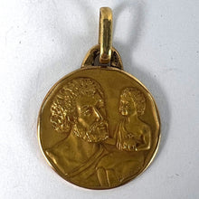 Load image into Gallery viewer, Vintage French KimberleySaint Christopher 18K Yellow Gold Medal Pendant