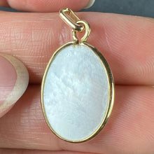 Load image into Gallery viewer, French Virgin Mary Mother of Pearl 18K Yellow Gold Charm Pendant