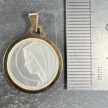 Load image into Gallery viewer, French Virgin Mary Mother of Pearl 18K Yellow Gold Charm Pendant