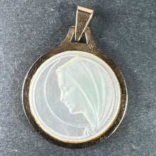 Load image into Gallery viewer, French Virgin Mary Mother of Pearl 18K Yellow Gold Charm Pendant