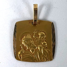 Load image into Gallery viewer, French 18K Yellow Gold Saint Christopher Religious Charm Pendant